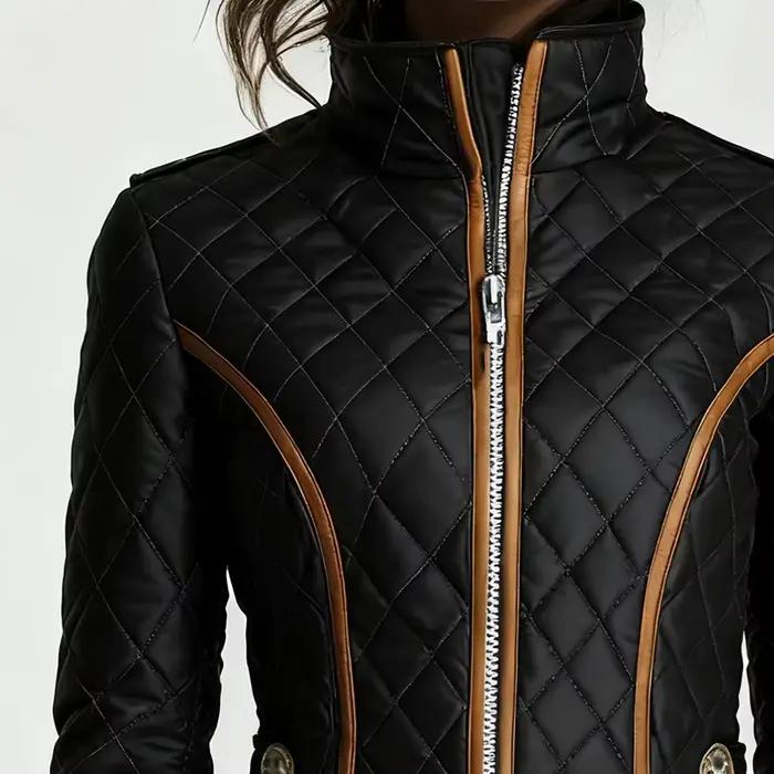 Veste matelassée noire pour femmes