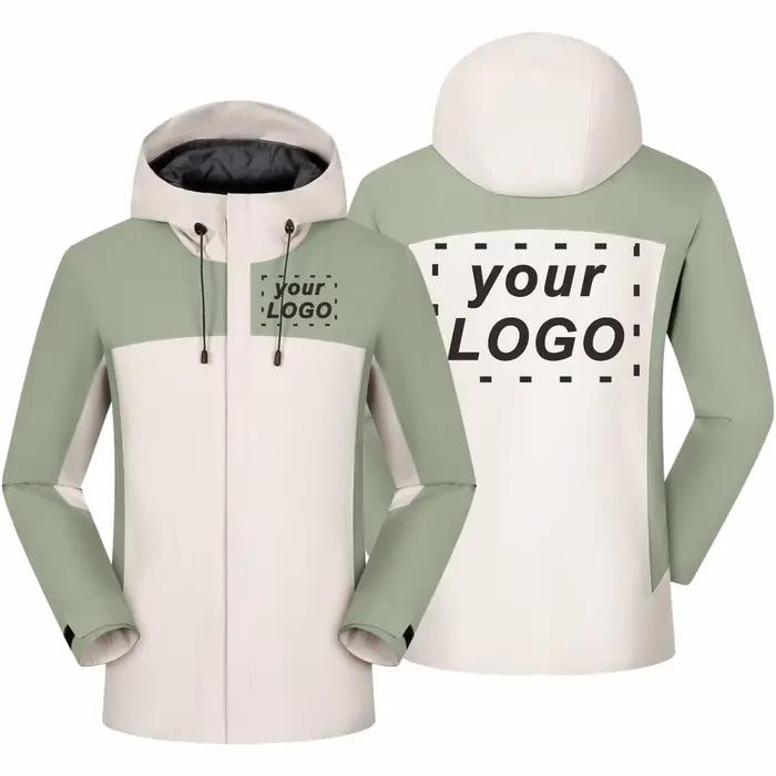 Doudoune à capuche coupe-vent décontractée pour hommes, logo d'entreprise de broderie imprimé personnalisé, randonnée en plein air, haute qualité, hiver, 4XL