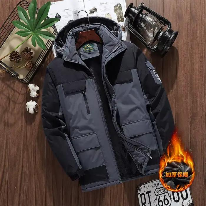 Veste à capuche en laine optique pour homme
