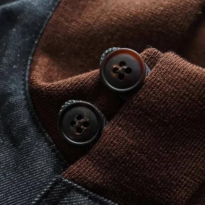 Sauce Zhan Veste pour homme Veste en jean à lisière doublée courte Veste de vol A1 pour homme Coupe régulière