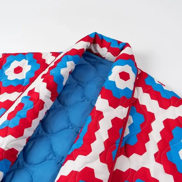 Veste en coton chaud matelassée décontractée pour femmes, imprimé moderne, usage quotidien, automne-hiver