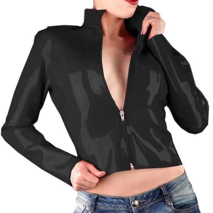 Vestes courtes gothiques brillantes pour femmes