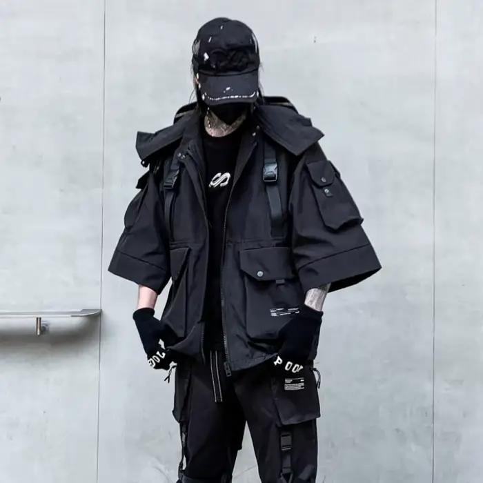 Veste Cargo Hip Hop Techwear pour hommes