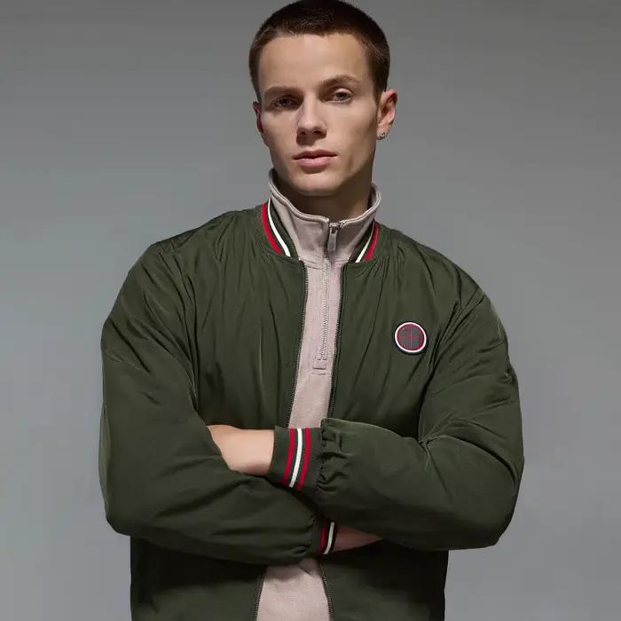Veste décontractée homme CHCH pour printemps automne badge design vêtement extérieur polyester multifonctionnelle