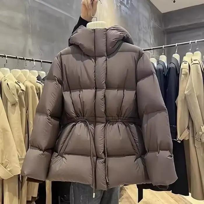 2025 nouvelle veste d'hiver en coton à taille pour femmes veste en coton chaud à la mode et polyvalente