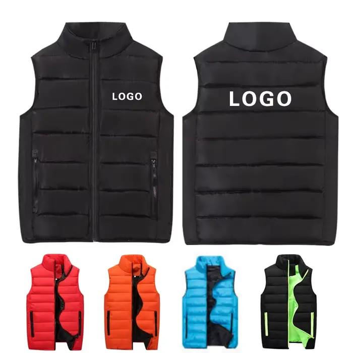 Veste en fibre de duvet avec logo imprimé