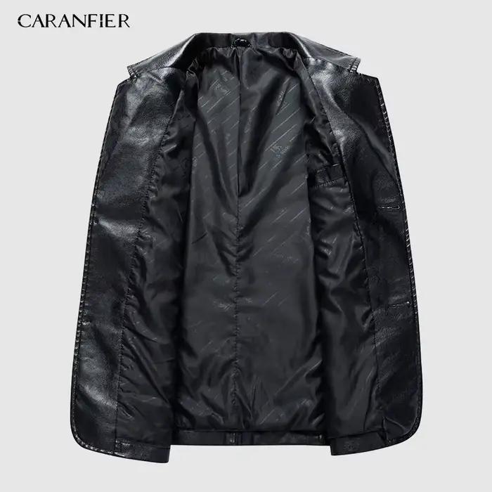 CARANFIER hommes vestes en cuir costume Blazers vêtements nouvelle mode décontracté homme