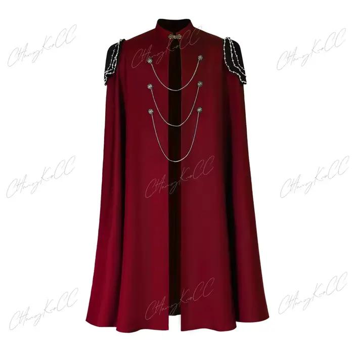 Cosplay médiéval hommes Costumes chevalier Pirate Prince gothique rétro cape à capuche Capes longues Robes vestes manteau carnaval Halloween