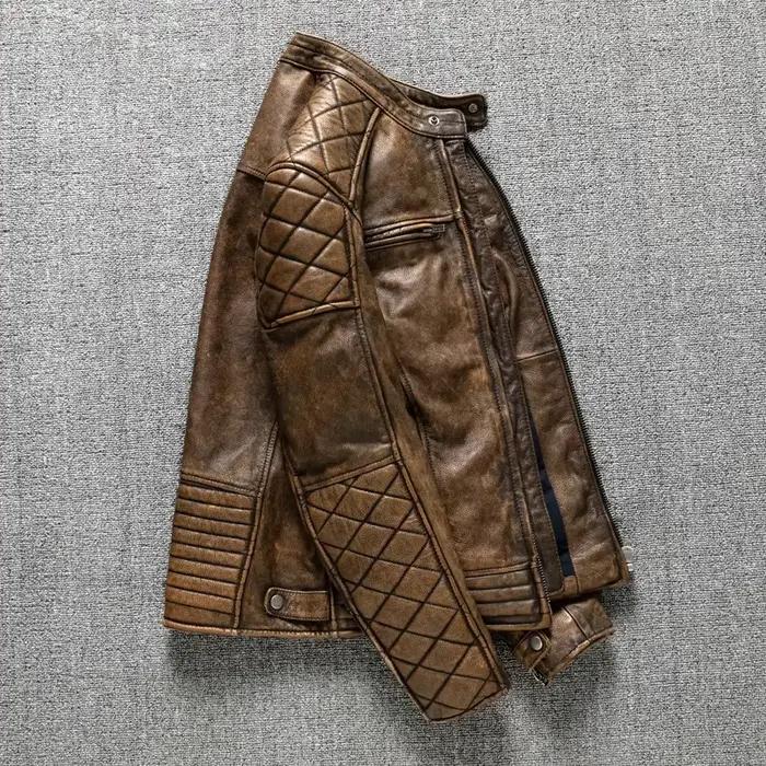 Veste en cuir vintage pour homme