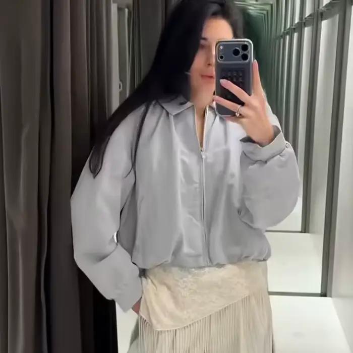 Nouvelle veste ample chic pour femme, polyester, col rabattu, motifs animaux de compagnie, pour printemps et automne, veste ample pour femmes modernes