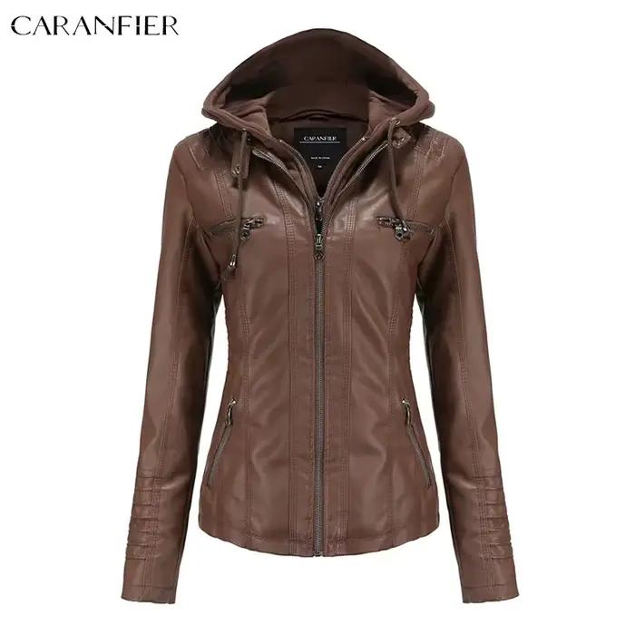 Veste à capuche femme hiver printemps moto streetwear goth avec capuche détachable matériau polyester style gothique pour sorties nocturnes concerts et conditions météorologiques