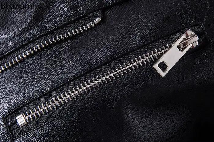 Veste de moto en faux cuir polyuréthane décontractée style punk pour hommes protection intempéries occasionnels sorties urbaines concerts punk