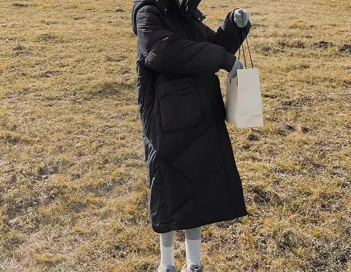 Veste d'hiver en coton à capuche pour femme