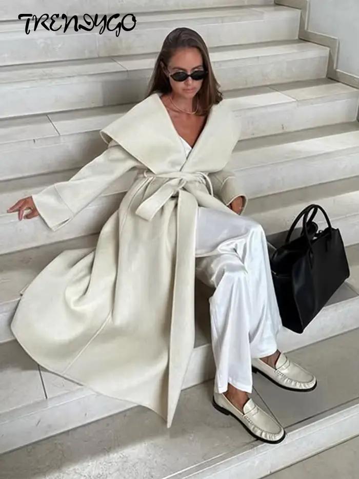 Manteau Long à lacets pour femmes