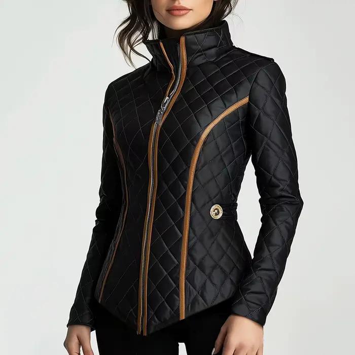 Veste matelassée noire pour femmes