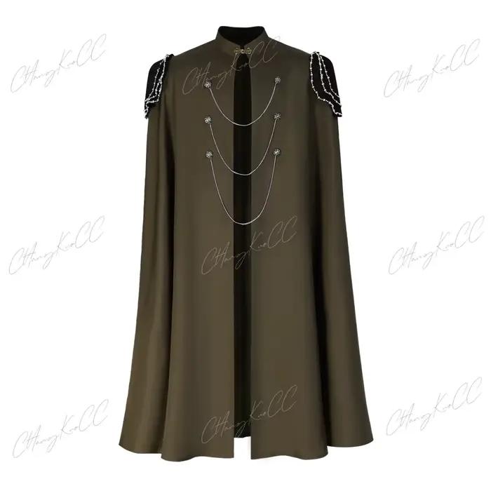 Cosplay médiéval hommes Costumes chevalier Pirate Prince gothique rétro cape à capuche Capes longues Robes vestes manteau carnaval Halloween