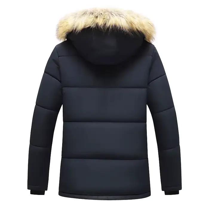 Hommes hiver nouveau coupe-vent polaire chaud épais veste Parkas manteau hommes mode à capuche col de fourrure veste classique décontracté Parka hommes