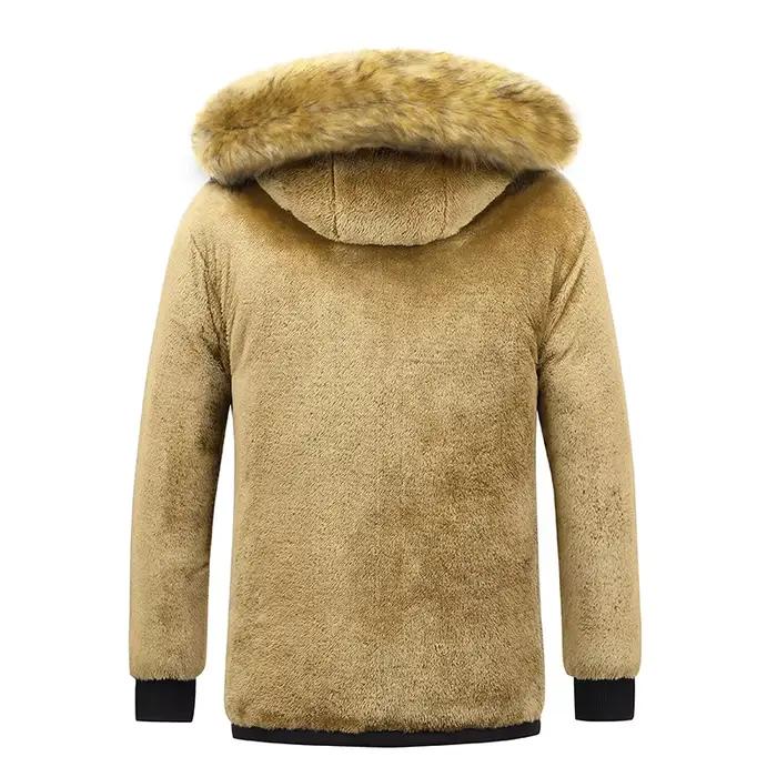 Hommes hiver nouveau coupe-vent polaire chaud épais veste Parkas manteau hommes mode à capuche col de fourrure veste classique décontracté Parka hommes