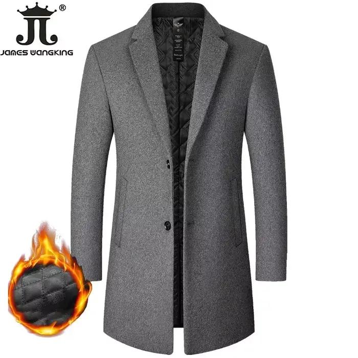 Manteau en laine mi-long pour hommes