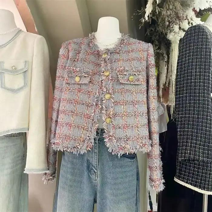 Veste en Tweed parfumée Vintage pour femme