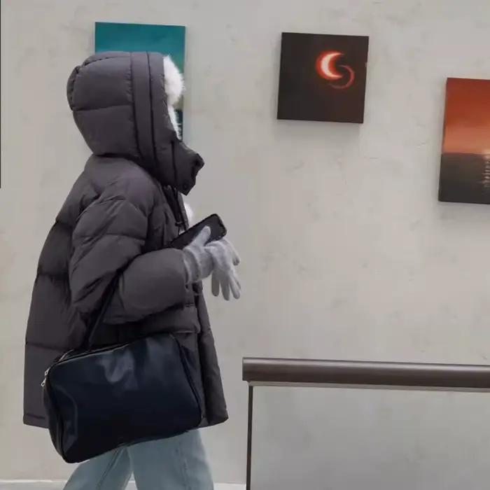 Doudoune dame épais chaud blanc canard vers le bas manteau femme mode hiver femmes à capuche Parkas imperméable