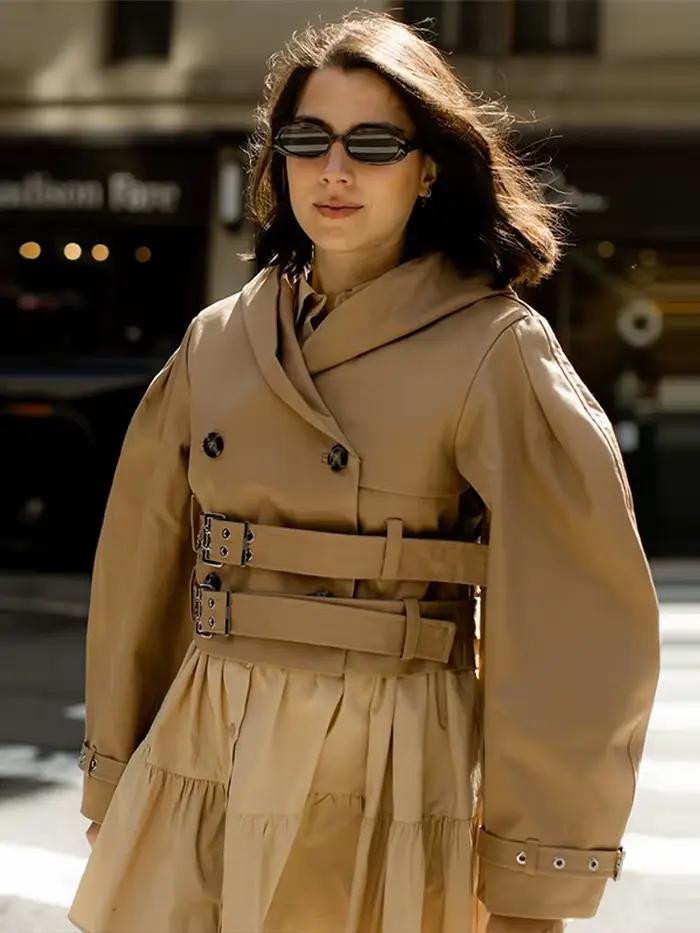 Veste courte à capuche Chin.Sweety polyvalente et chic pour femmes occassions décontractées et semi-formelles