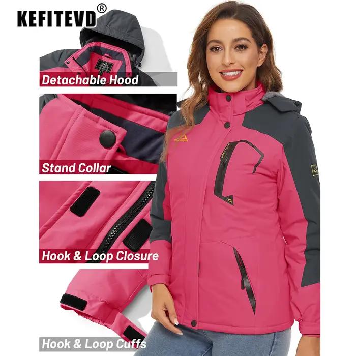 KEFITEVD Veste d'hiver robuste pour femme