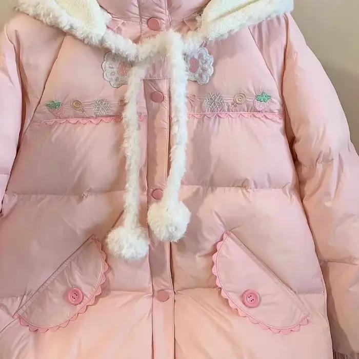Parka rose Style Lolita pour femmes