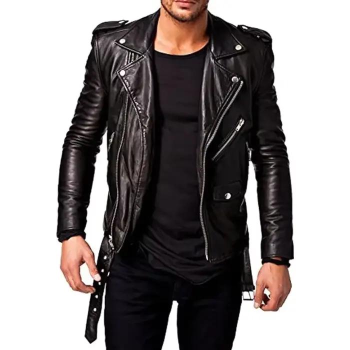 Veste en cuir pour hommes