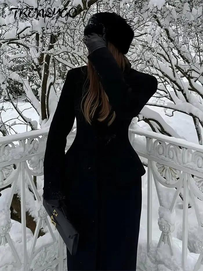 Manteau Long en laine pour femmes