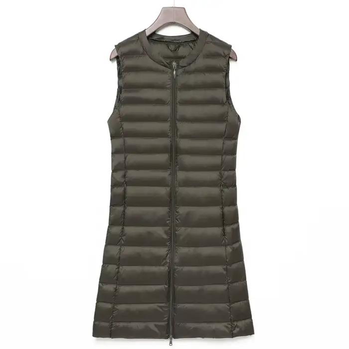 2025 Ultra léger vers le bas gilet femmes Long