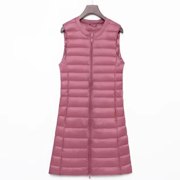 2025 Ultra léger vers le bas gilet femmes Long