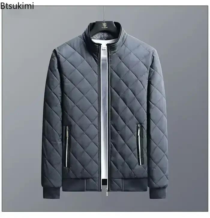 2025 hommes épais chaud Bomber veste manteaux automne veste décontractée pour hommes coupe ajustée vêtements d'hiver Parkas L-5XL