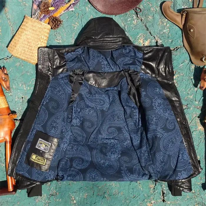 Veste d'hiver noire à capuche en duvet pour homme
