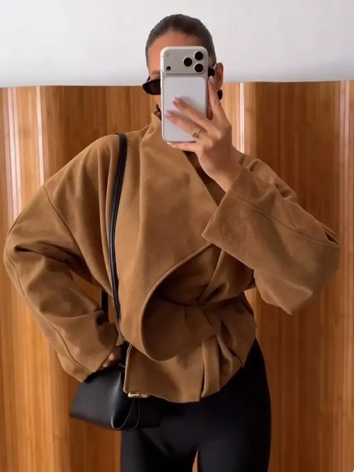 HH Veste Courte Femme Style Urbain