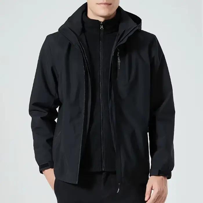 Veste d'extérieur à capuche pour hommes