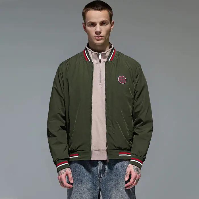 Veste décontractée homme CHCH pour printemps automne badge design vêtement extérieur polyester multifonctionnelle