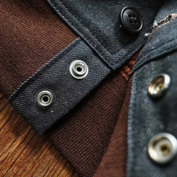 Sauce Zhan Veste pour homme Veste en jean à lisière doublée courte Veste de vol A1 pour homme Coupe régulière