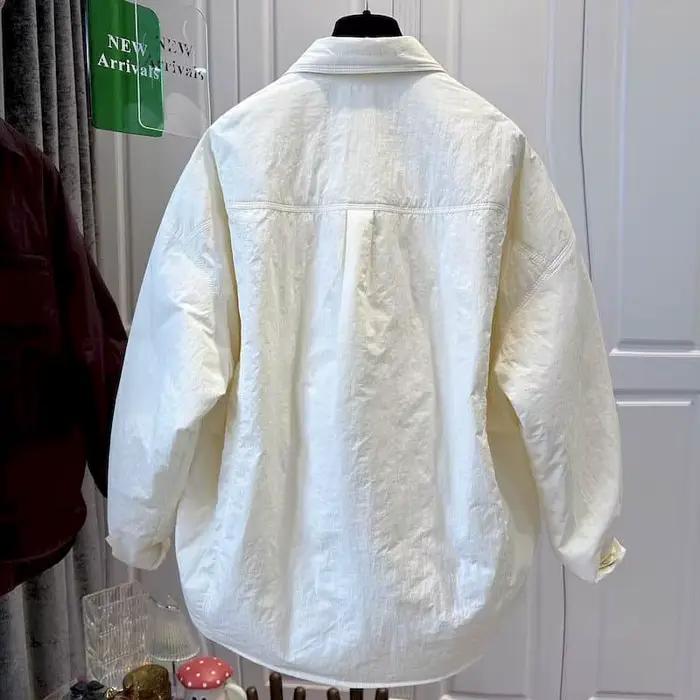 Veste matelassée helolis pour femme, style coréen décontracté et vintage, automne-hiver, doublure en coton, boutonnage simple, col polo rabattable