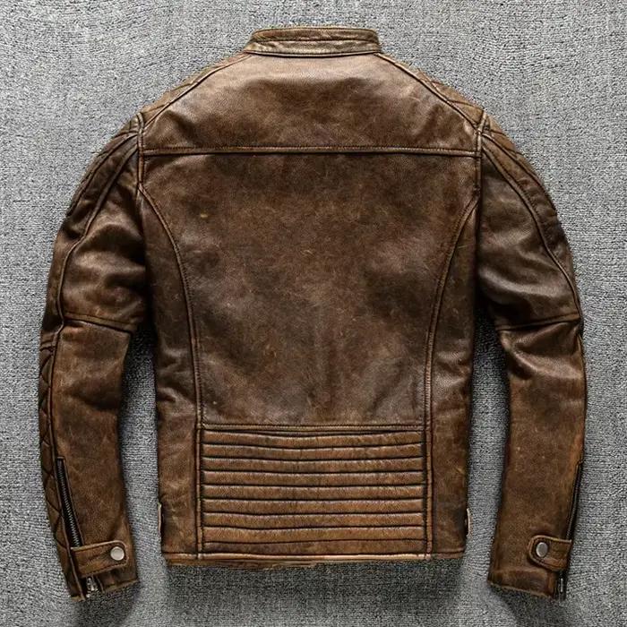 Veste en cuir vintage pour homme