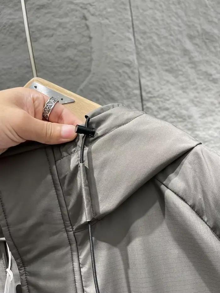 Vêtements de travail à capuche pour hommes, veste en duvet, fermeture éclair, manches longues, poches, document solide, automne, hiver, 03, décontracté, parkas, manteau Y-adt