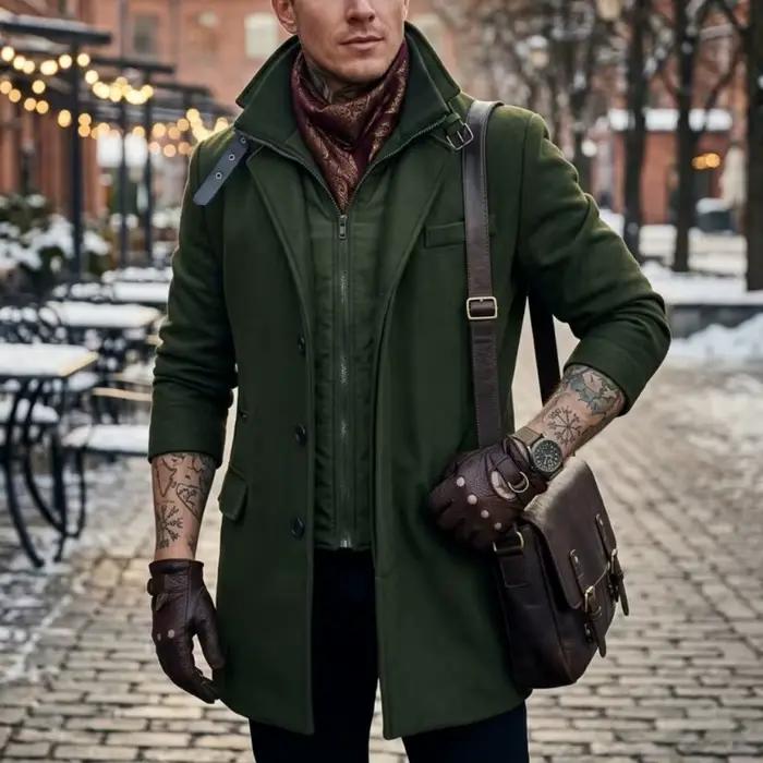 Nouvelle parka d'hiver pour homme à double couche