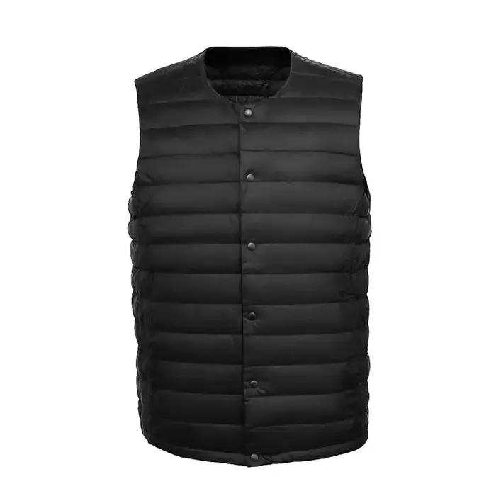 Doudoune à col en V en fibre pour homme