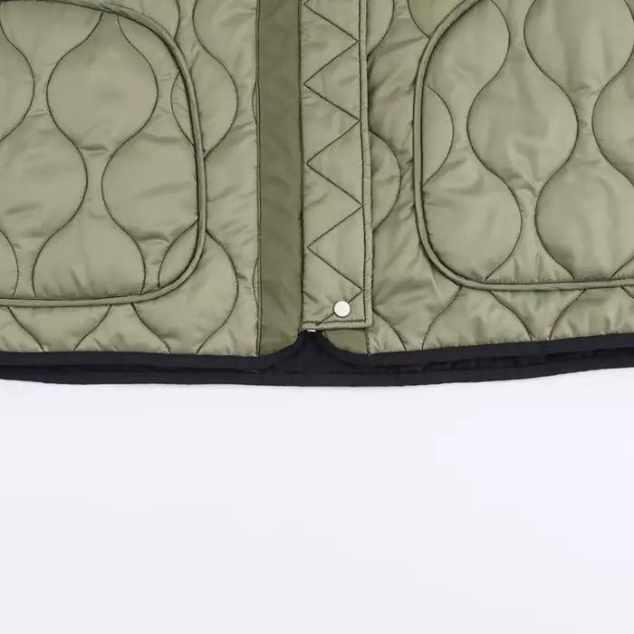 Bombers vestes femmes Armygreen manteau à manches longues hauts avec fermeture éclair vêtements d'extérieur zartins 2025 décontracté ample femme vestes manteau hiver