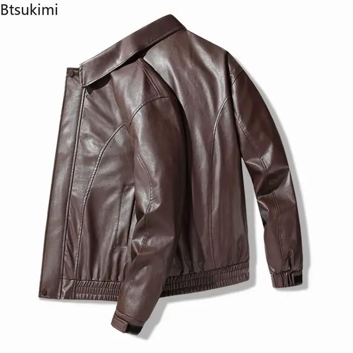 Vestes en cuir PU pour hommes