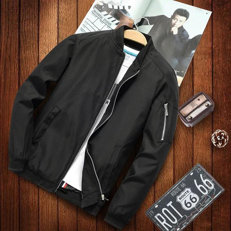 Blouson bomber 2026 pour hommes, mode printemps-automne, col montant, veste de baseball, coupe ample