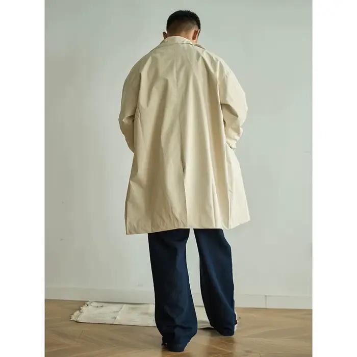 Cityboy-Trench-coat d'extérieur vintage pour hommes, Streetwear japonais, Manteau long surdimensionn