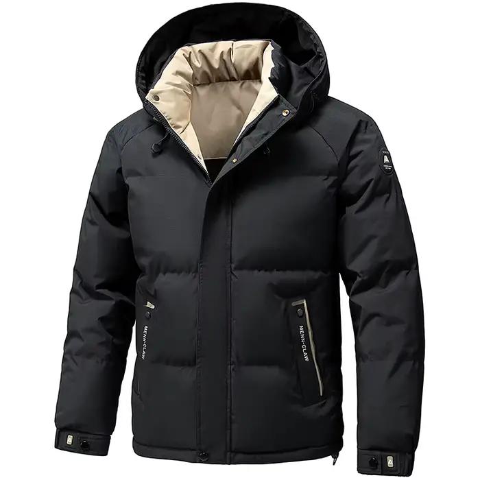 Veste pour hommes col montant hommes Parka hiver nouvelle doudoune polaire vestes chaudes hommes aff