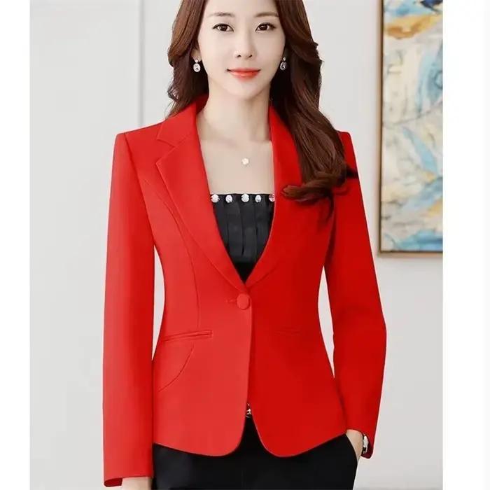 Veste slim courte décontractée pour femme, blazer imbibé, haut résistant, mode coréenne, tempérament