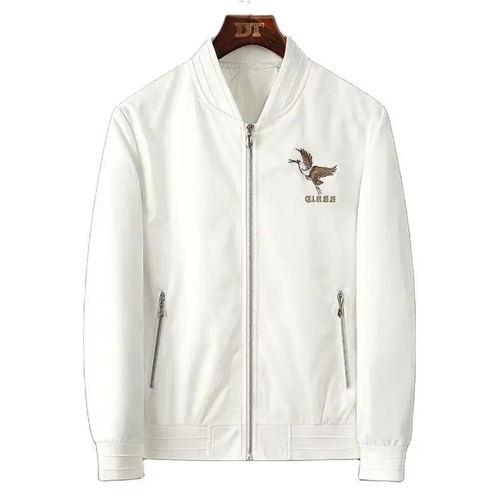 Veste Sukajan brodée Crane pour hommes 2026, Blouson Bomber Harajuku à manches longues, Manteau univ